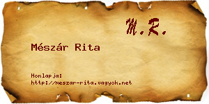 Mészár Rita névjegykártya